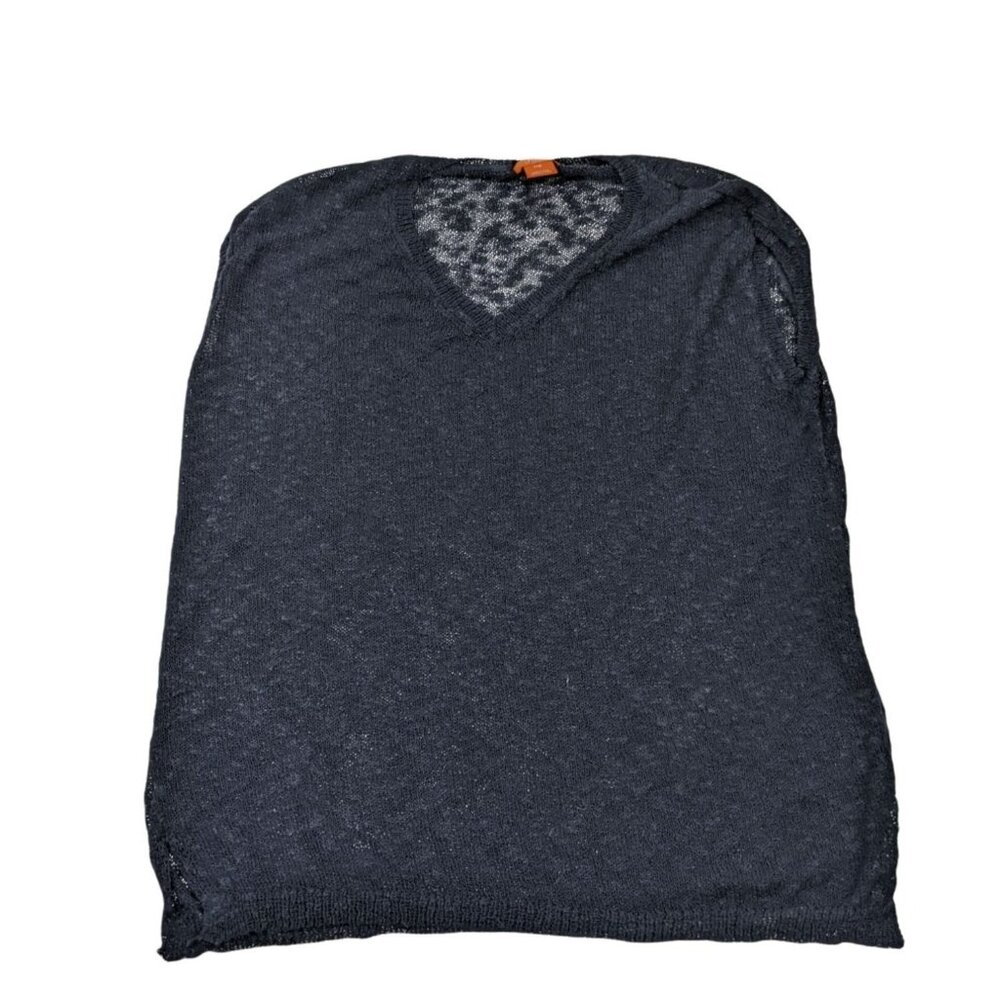 Joe Fresh Large Black Lace V-Neck Vest 1g
